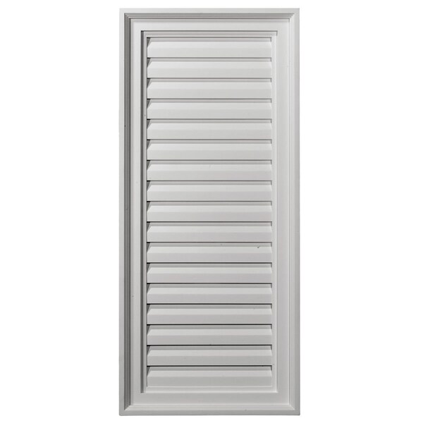 Ekena Millwork Vertical Urethane Gable Vent Louver, Functional, 16"W x 29"H GVVE16X29F - main